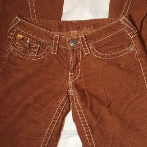 True Religion Orange Corduroy Pants